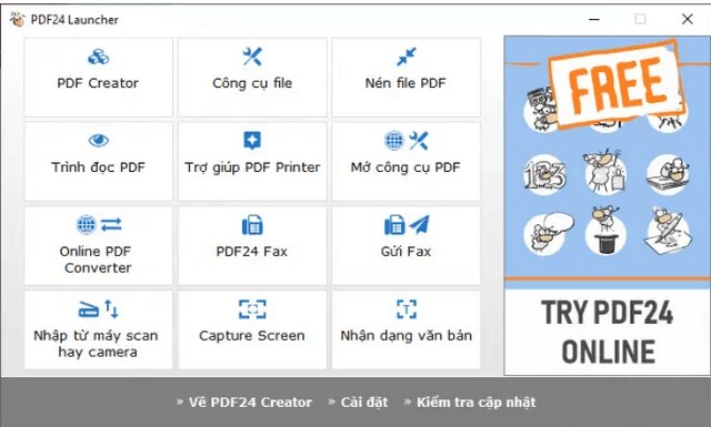 Giới thiệu tính năng của PDF24 Creator