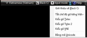 Hướng dẫn bật, tắt chế độ gõ tiếng Việt khi có BlackCi dùng phím miễn phí