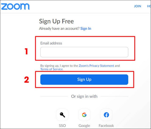 Hướng dẫn đăng ký tài khoản Zoom miễn phí