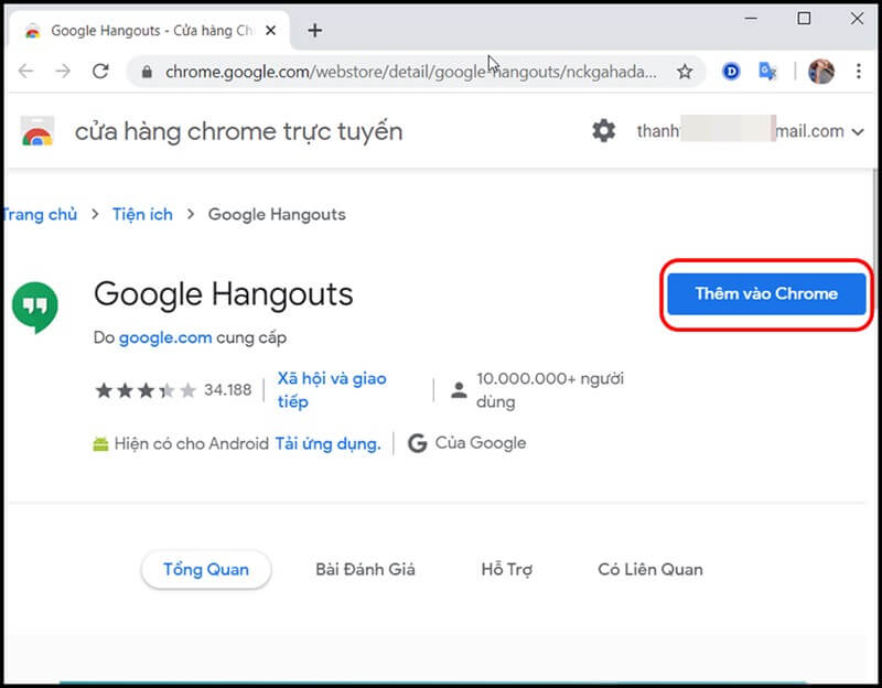 Hướng dẫn tải Google Meet Hangouts trên máy tính