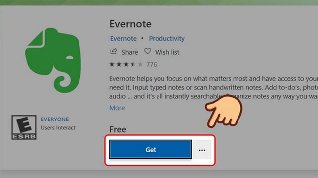 Hướng dẫn tải xuống phần mềm EverNote qua Microsoft Store mới nhất