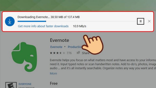 Hướng dẫn tải xuống phần mềm EverNote qua Microsoft Store nhanh nhất