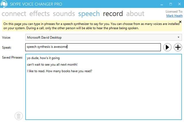 Nói chuyện bằng giọng nói do máy tính tạo ra Skype Voice Changer