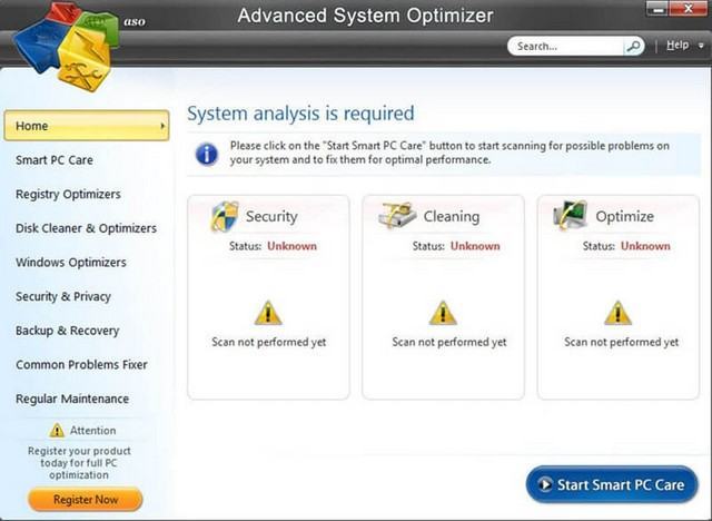 Phần mềm Advanced System Optimizer 
