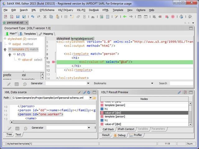 Phần mềm EditiX XML Editor