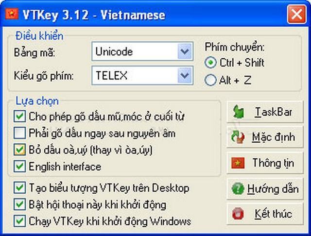 Phần mềm gõ tiếng Việt VTKey