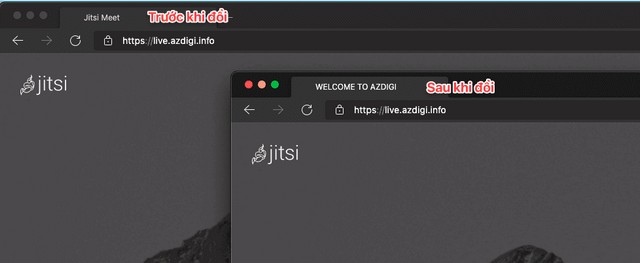 Thay đổi tiêu đề Jitsi Meet mới nhất