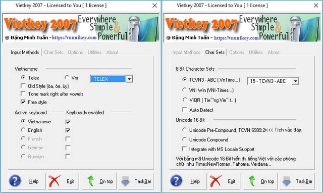 Tải phần mềm VietKey miễn phí mới nhất cho Win 10/7/XP/8