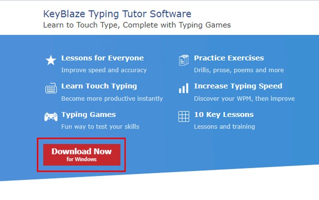 Hướng dẫn tải và cài đặt phần mềm KeyBlaze Typing Tutor