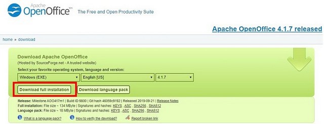 Hướng dẫn tải và cài đặt phần mềm OpenOffice tiếng Việt