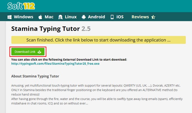 Hướng dẫn tải và cài đặt Stamina Typing Tutor