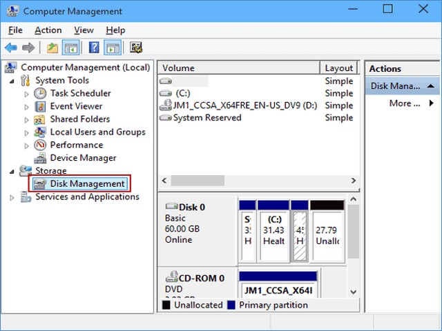 Hướng dẫn cách mở Disk Management trong Windows 10 nhanh nhất