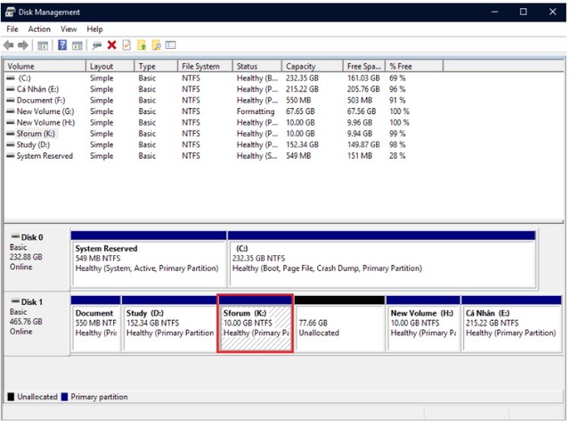 Hướng dẫn cách sử dụng Disk Management đầy đủ 2021