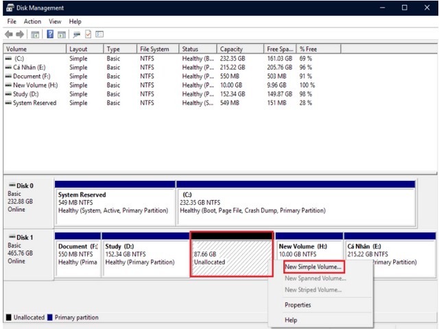 Hướng dẫn cách sử dụng Disk Management đầy đủ