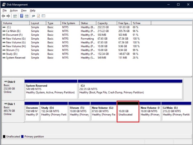 Hướng dẫn cách sử dụng Disk Management miễn phí