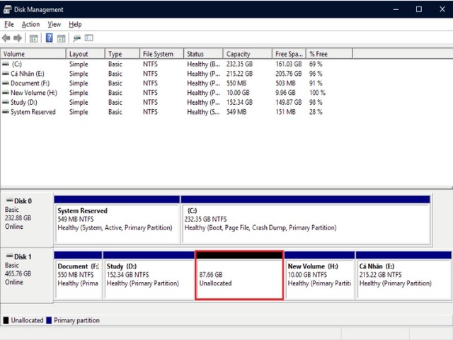 Hướng dẫn cách sử dụng Disk Management nhanh nhất