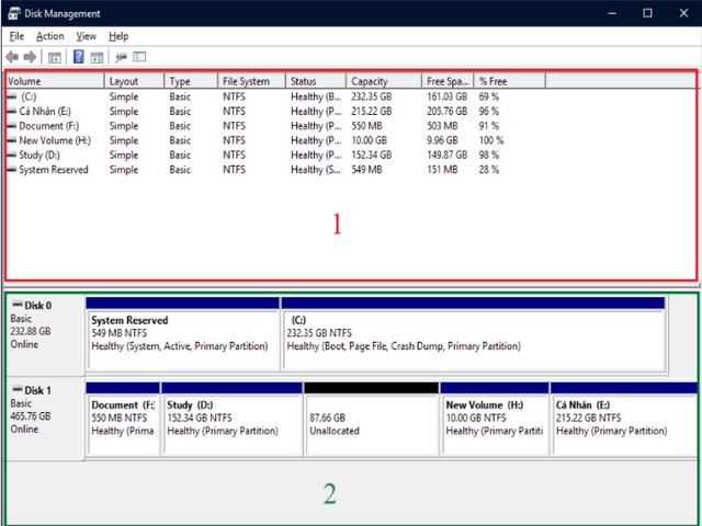 Hướng dẫn cách sử dụng Disk Management