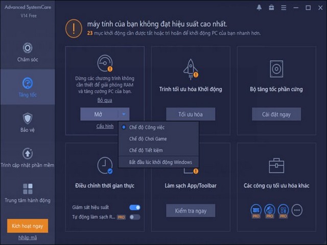 Hướng dẫn sử dụng phần mềm Advanced SystemCare nhanh nhất