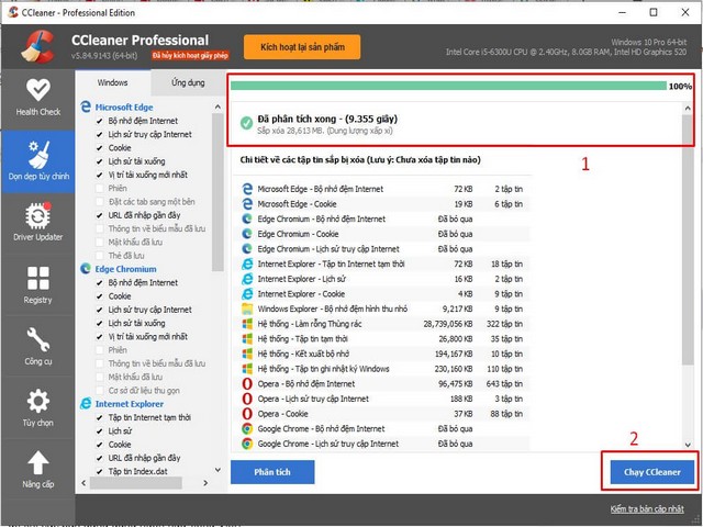  Hướng dẫn sử dụng phần mềm CCleaner mới nhất