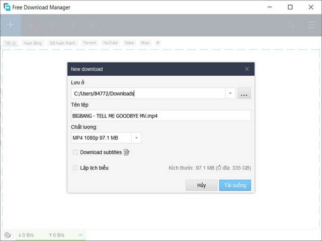 Hướng dẫn sử dụng phần mềm Free Download Manager đầy đủ