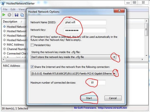 Hướng dẫn sử dụng phần mềm HostedNetworkStarter