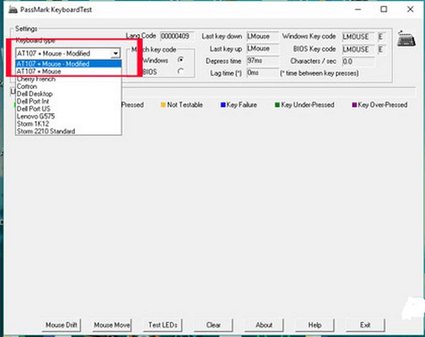 Hướng dẫn sử dụng phần mềm KeyboardTest