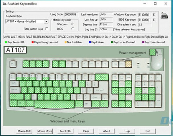 Hướng dẫn sử dụng phần mềm KeyboardTest mới nhất