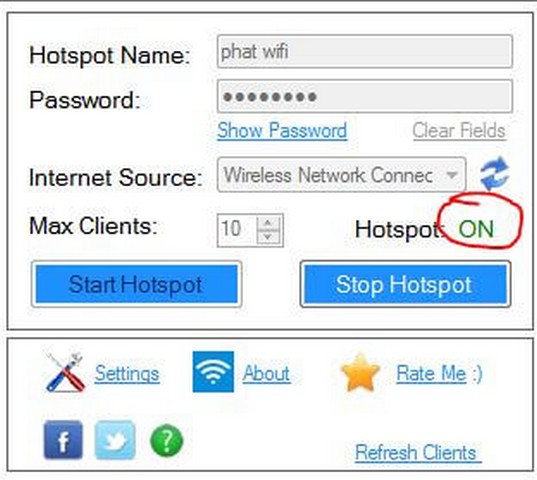 Hướng dẫn sử dụng phần mềm mHostpot miễn phí