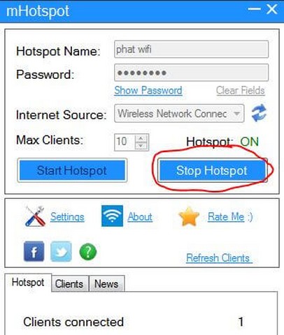 Hướng dẫn sử dụng phần mềm mHostpot nhanh nhất