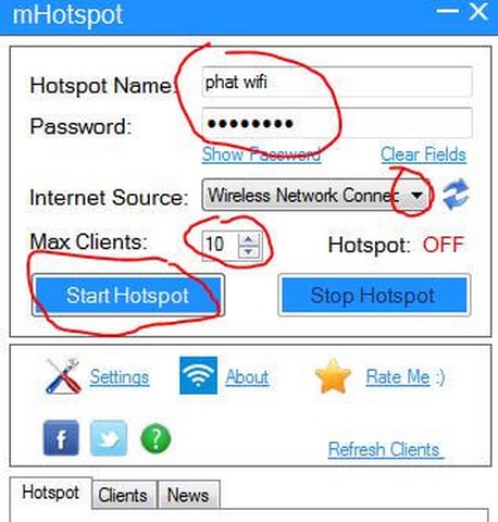 Hướng dẫn sử dụng phần mềm mHostpot
