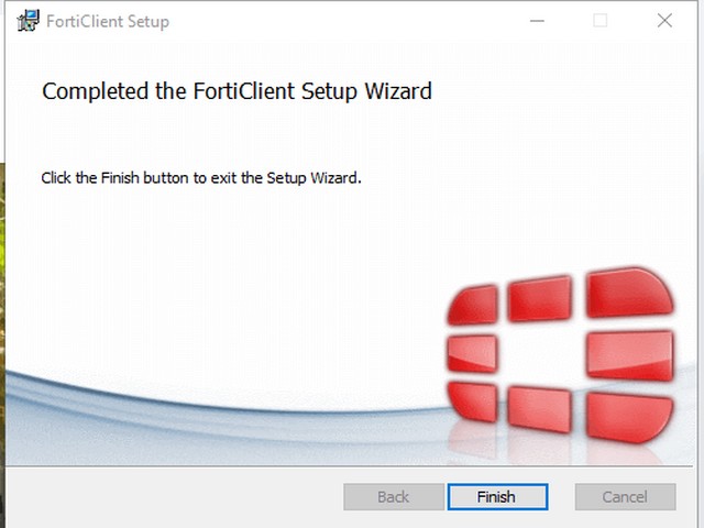 Hướng dẫn tải và cài đặt phần mềm FortiClient hoàn tất