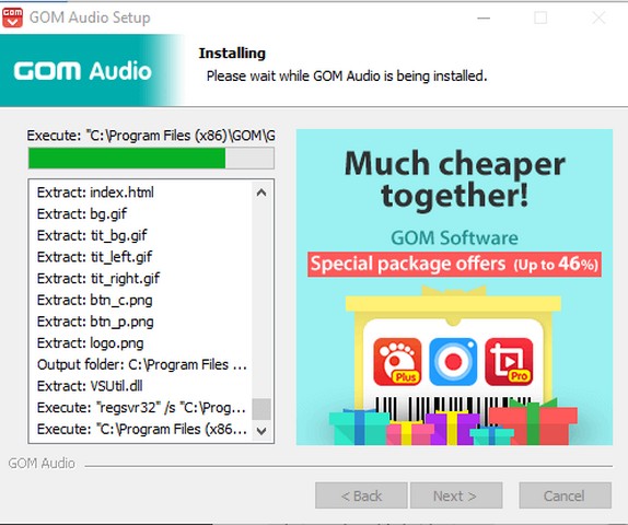 Hướng dẫn tải và cài đặt phần mềm GOM Audio  hoàn tất