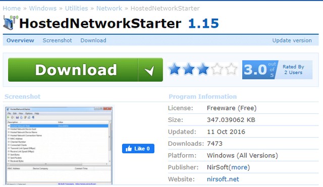 Hướng dẫn tải và cài đặt phần mềm HostedNetworkStarter