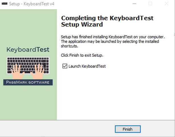Hướng dẫn tải và cài đặt phần mềm KeyboardTest hoàn tất