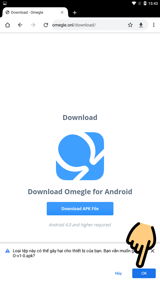 Hướng dẫn tải và cài đặt phần mềm Omegle cho Android miễn phí