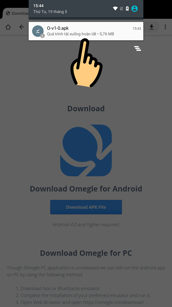 Hướng dẫn tải và cài đặt phần mềm Omegle cho Android mới nhất