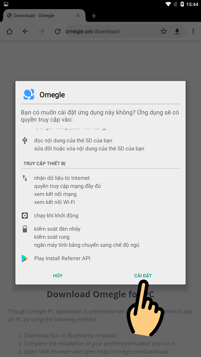 Hướng dẫn tải và cài đặt phần mềm Omegle cho Android nhanh nhất