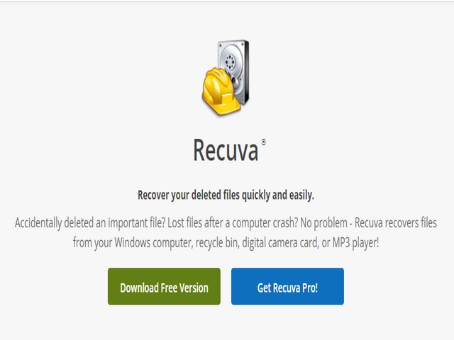 Hướng dẫn tải và cài đặt phần mềm Recuva