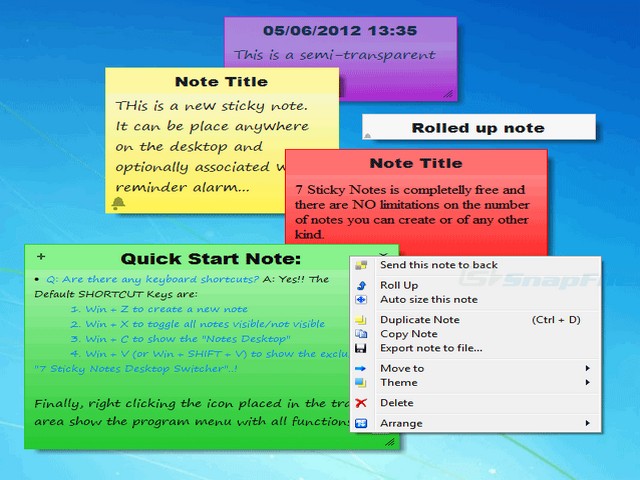 Tải phần mềm 7 Sticky Notes – Quản lý ghi chú, nhắc nhở công việc