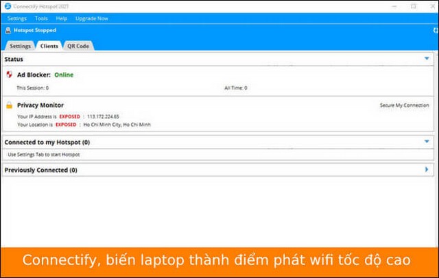 Tải phần mềm Connectify Hotspot – Phát WiFi miễn phí từ laptop