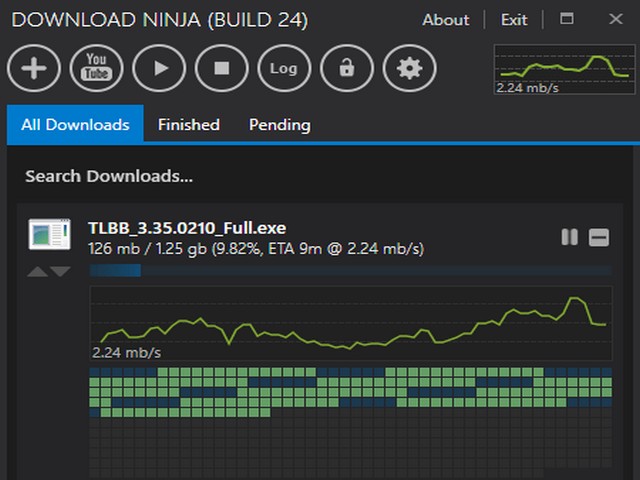 Tải phần mềm Download Ninja – Tăng tốc độ tải file từ Internet