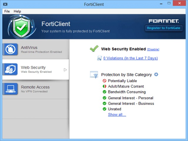 Tải phần mềm FortiClient – Chương trình diệt virus miễn phí đa nền tảng