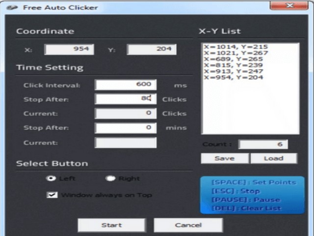 Tải phần mềm Free Auto Clicker – Tự động click chuột máy tính