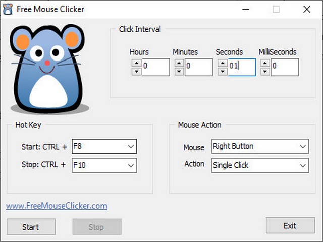 Tải phần mềm Free Mouse Clicker – Tự động click chuột miễn phí