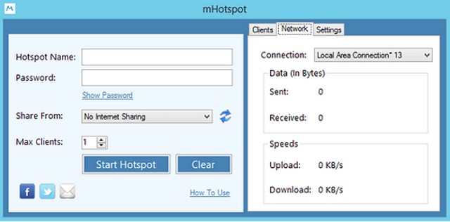 Tải phần mềm mHotspot – Tạo trạm phát wifi trên laptop