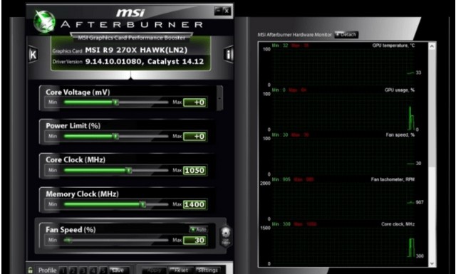 Tải phần mềm MSI Afterburner – Theo dõi hiệu năng cho máy tính