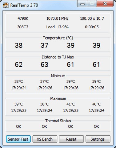 Tải phần mềm Real Temp – Kiểm tra, theo dõi nhiệt độ CPU