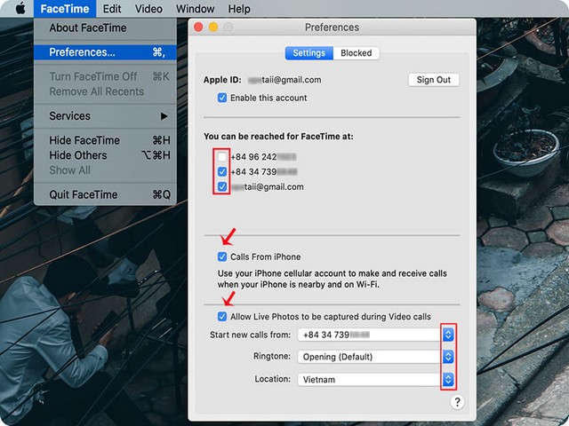 Thiết lập thông tin trước khi thực hiện cuộc gọi Facetime trên Macbook miễn phí 2021