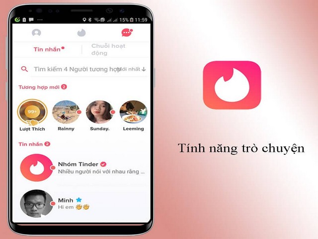 Tính năng nổi bật của phần mềm Tinder