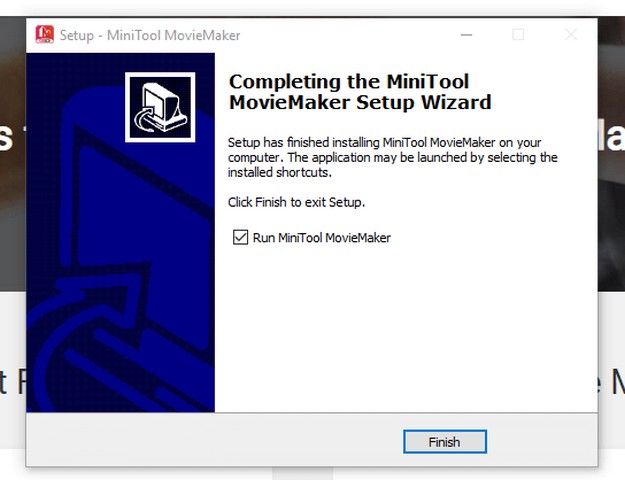 Hướng dẫn tải và cài đặt phần mềm MiniTool MovieMaker hoàn tất